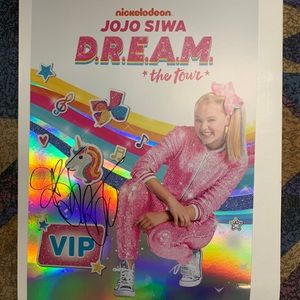 Signed Jojo Siwa Dream Tour VIP Poster